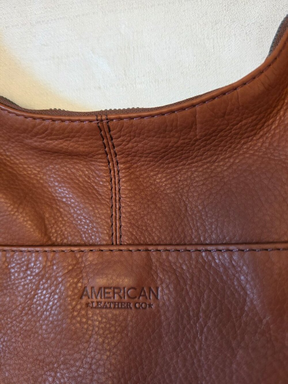 American Leather Co. Brown 100% Genuine Leather Handbag - Picture 3 of 11